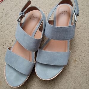 Women's Demi Platform Heels - A New Day™ Blue 5.5